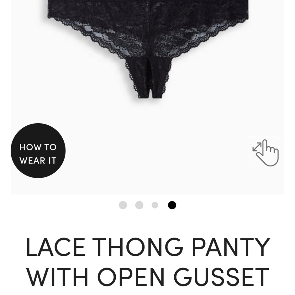 🔥🔥🔥👀🖤 Torrid Lace Thong with open gusset(crotch open)